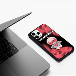 Чехол iPhone 11 Pro матовый LALAFANFAN - СЕРДЕЧКО Огонь, цвет: 3D-черный — фото 2