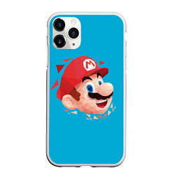 Чехол iPhone 11 Pro матовый Mario арт, цвет: 3D-белый