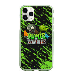 Чехол iPhone 11 Pro матовый Plants vs Zombies персонажи