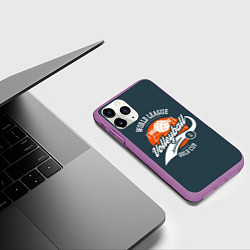 Чехол iPhone 11 Pro матовый Volleyball Волейбол, цвет: 3D-фиолетовый — фото 2