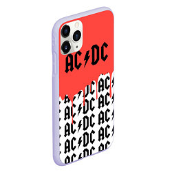 Чехол iPhone 11 Pro матовый Ac dc rock, цвет: 3D-светло-сиреневый — фото 2