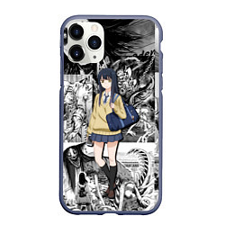 Чехол iPhone 11 Pro матовый Mieruko-chan, цвет: 3D-серый