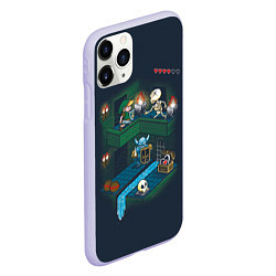 Чехол iPhone 11 Pro матовый Линк в замке, цвет: 3D-светло-сиреневый — фото 2