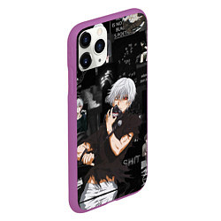 Чехол iPhone 11 Pro матовый Грустный Канеки Токийский Гуль Tokyo Ghoul, цвет: 3D-фиолетовый — фото 2