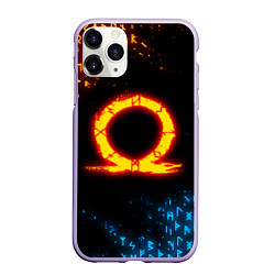 Чехол iPhone 11 Pro матовый GOD OF WAR CRATOS FIRE SYMBOL RUNE