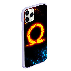 Чехол iPhone 11 Pro матовый GOD OF WAR CRATOS FIRE SYMBOL RUNE, цвет: 3D-светло-сиреневый — фото 2