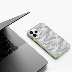 Чехол iPhone 11 Pro матовый Городской Абстрактный Камуфляж, цвет: 3D-салатовый — фото 2