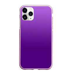 Чехол iPhone 11 Pro матовый Красивый фиолетовый градиент, цвет: 3D-розовый