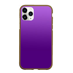 Чехол iPhone 11 Pro матовый Красивый фиолетовый градиент, цвет: 3D-коричневый