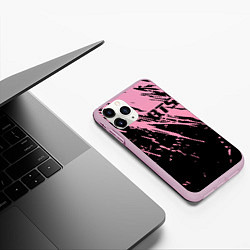 Чехол iPhone 11 Pro матовый BTS супер класс, цвет: 3D-розовый — фото 2