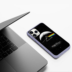 Чехол iPhone 11 Pro матовый PINK FLOYD LOGO ПИНК ФЛОЙД ЗВЕЗДЫ, цвет: 3D-светло-сиреневый — фото 2