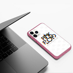 Чехол iPhone 11 Pro матовый PINK FLOYD LOGO ПИНК ФЛОЙД ГЛИТЧ, цвет: 3D-малиновый — фото 2