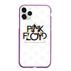 Чехол iPhone 11 Pro матовый PINK FLOYD LOGO ПИНК ФЛОЙД ГЛИТЧ