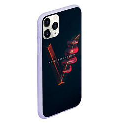 Чехол iPhone 11 Pro матовый МГС 5, цвет: 3D-светло-сиреневый — фото 2