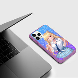 Чехол iPhone 11 Pro матовый Эта фарфоровая кукла влюбилась, цвет: 3D-фиолетовый — фото 2