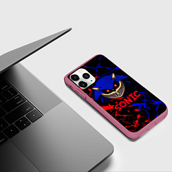 Чехол iPhone 11 Pro матовый SONIC EXE DARK SONIC, цвет: 3D-малиновый — фото 2