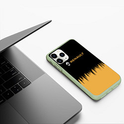 Чехол iPhone 11 Pro матовый Renault - Авто модель, цвет: 3D-салатовый — фото 2