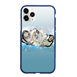 Чехол iPhone 11 Pro матовый Танец Любви 1 Лебеди, цвет: 3D-тёмно-синий