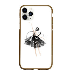 Чехол iPhone 11 Pro матовый Девушка балерина