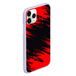 Чехол iPhone 11 Pro матовый Красная краска брызги, цвет: 3D-светло-сиреневый — фото 2