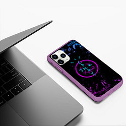 Чехол iPhone 11 Pro матовый Fortnite x Travis Scott, цвет: 3D-фиолетовый — фото 2