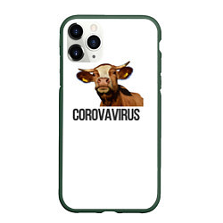 Чехол iPhone 11 Pro матовый Corovavirus, цвет: 3D-темно-зеленый
