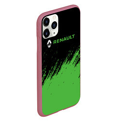 Чехол iPhone 11 Pro матовый Renault автомобильный бренд, цвет: 3D-малиновый — фото 2