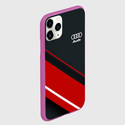 Чехол iPhone 11 Pro матовый Audi sport red, цвет: 3D-фиолетовый — фото 2