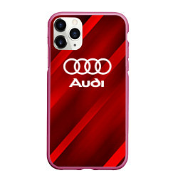 Чехол iPhone 11 Pro матовый Audi red полосы