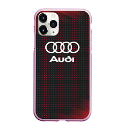 Чехол iPhone 11 Pro матовый Audi logo, цвет: 3D-розовый