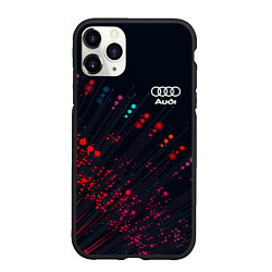 Чехол iPhone 11 Pro матовый Audi капли красок, цвет: 3D-черный