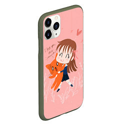 Чехол iPhone 11 Pro матовый I love you this much, цвет: 3D-темно-зеленый — фото 2