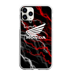 Чехол iPhone 11 Pro матовый Honda Разряд молнии, цвет: 3D-белый
