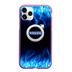 Чехол iPhone 11 Pro матовый Volvo - Огонь, цвет: 3D-фиолетовый