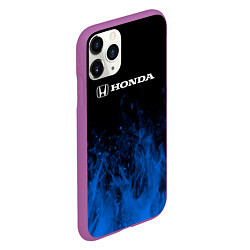 Чехол iPhone 11 Pro матовый Honda огонь, цвет: 3D-фиолетовый — фото 2