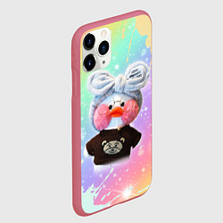 Чехол iPhone 11 Pro матовый УТОЧКА ЛАЛАФАНФАН Радуга, цвет: 3D-малиновый — фото 2