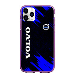 Чехол iPhone 11 Pro матовый Volvo авто текстура, цвет: 3D-фиолетовый