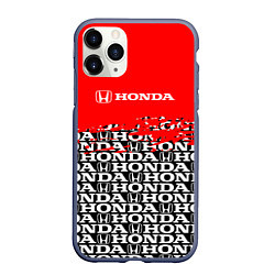 Чехол iPhone 11 Pro матовый Honda - Pattern, цвет: 3D-серый