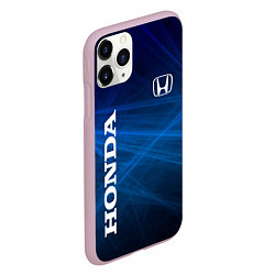 Чехол iPhone 11 Pro матовый Honda - Blue, цвет: 3D-розовый — фото 2