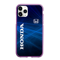 Чехол iPhone 11 Pro матовый Honda - Blue, цвет: 3D-фиолетовый