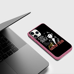Чехол iPhone 11 Pro матовый Сектор Газа Punks Not Dead, цвет: 3D-малиновый — фото 2
