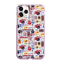 Чехол iPhone 11 Pro матовый Рок Музыкант, цвет: 3D-розовый