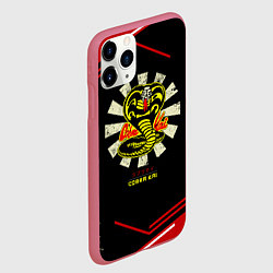 Чехол iPhone 11 Pro матовый Кобра Кай Сериал Нетфликс Гранж, цвет: 3D-малиновый — фото 2