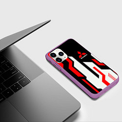Чехол iPhone 11 Pro матовый Mitsubishi Митсубиши Auto, цвет: 3D-фиолетовый — фото 2