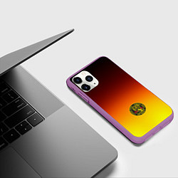 Чехол iPhone 11 Pro матовый Кобра Кай Cobra Kai Gadient, цвет: 3D-фиолетовый — фото 2