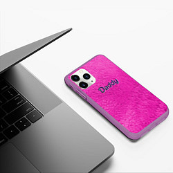 Чехол iPhone 11 Pro матовый Daddy pink, цвет: 3D-фиолетовый — фото 2