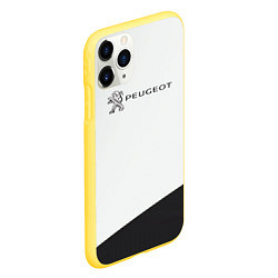 Чехол iPhone 11 Pro матовый Peugeot геометрия, цвет: 3D-желтый — фото 2