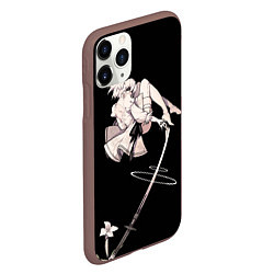 Чехол iPhone 11 Pro матовый Ту би и ее катана 2b NIER AUTOMATA, цвет: 3D-коричневый — фото 2