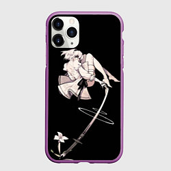 Чехол iPhone 11 Pro матовый Ту би и ее катана 2b NIER AUTOMATA, цвет: 3D-фиолетовый