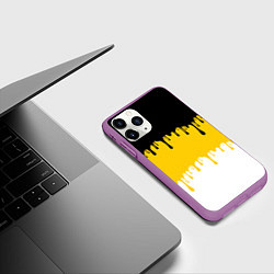 Чехол iPhone 11 Pro матовый Российская Империя потёки, цвет: 3D-фиолетовый — фото 2
